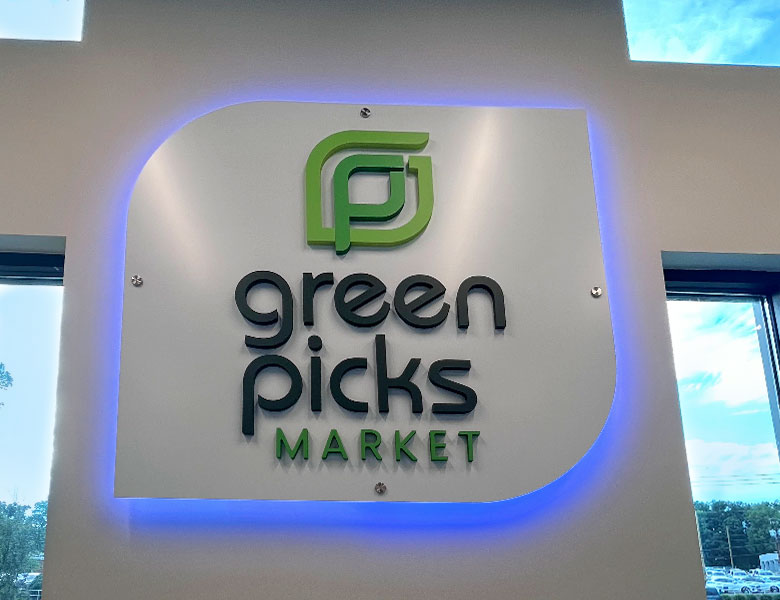 F3 Architecture, Greenpicks Market, Retail, logo