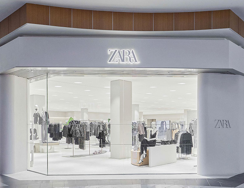 F3 Architecture, Zara, Roosevelt Field Mall, Retail, Logo