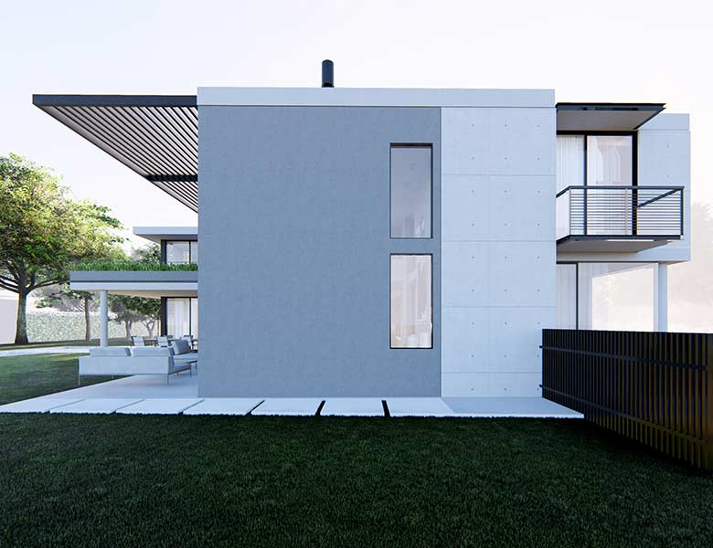 F3 Architecture, azzurra house, Residential, exterior side